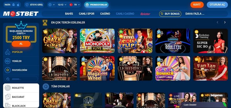 Sports Betting in the MostBet app